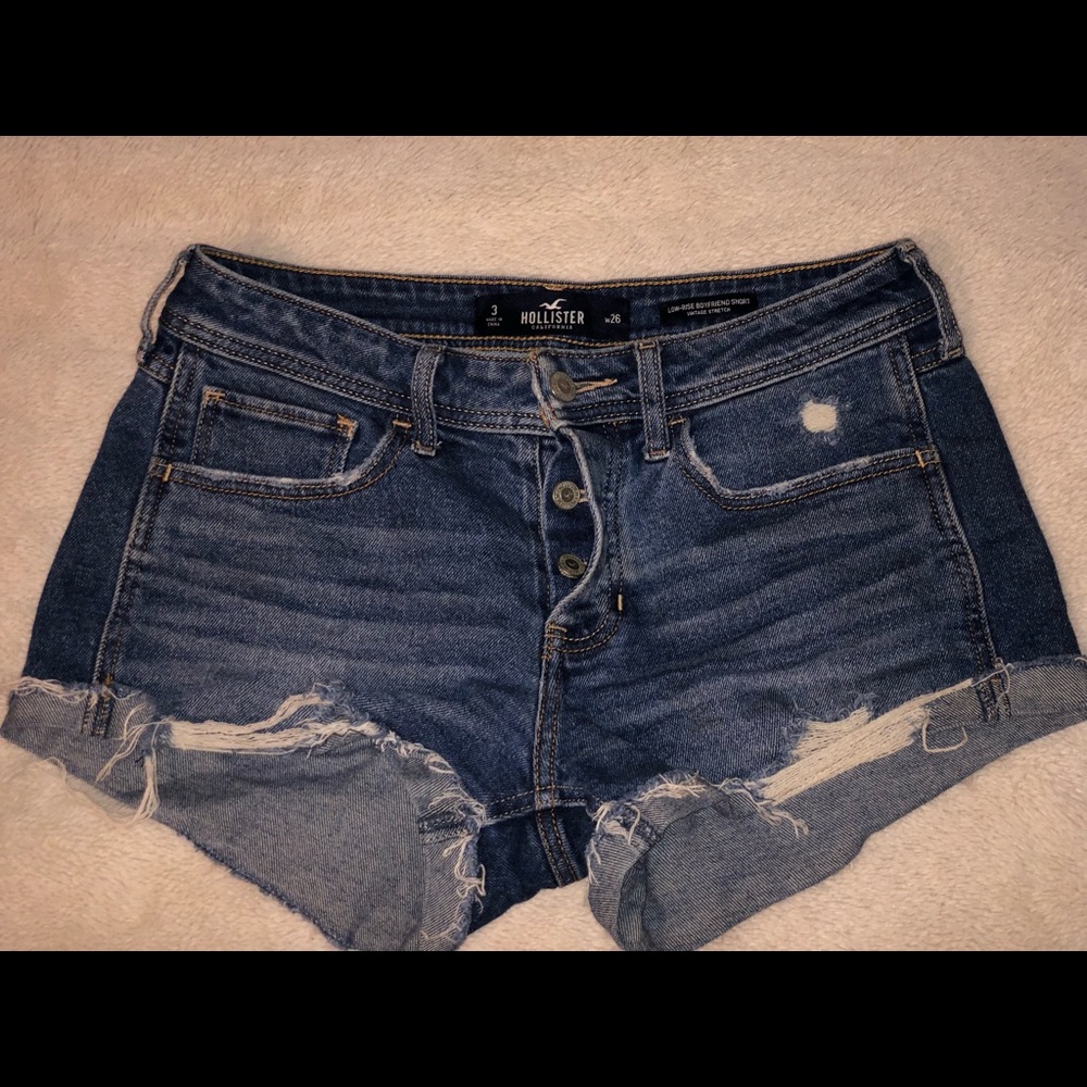 Hollister Denim Low-Rise Boyfriend Short, Vintage Stretch